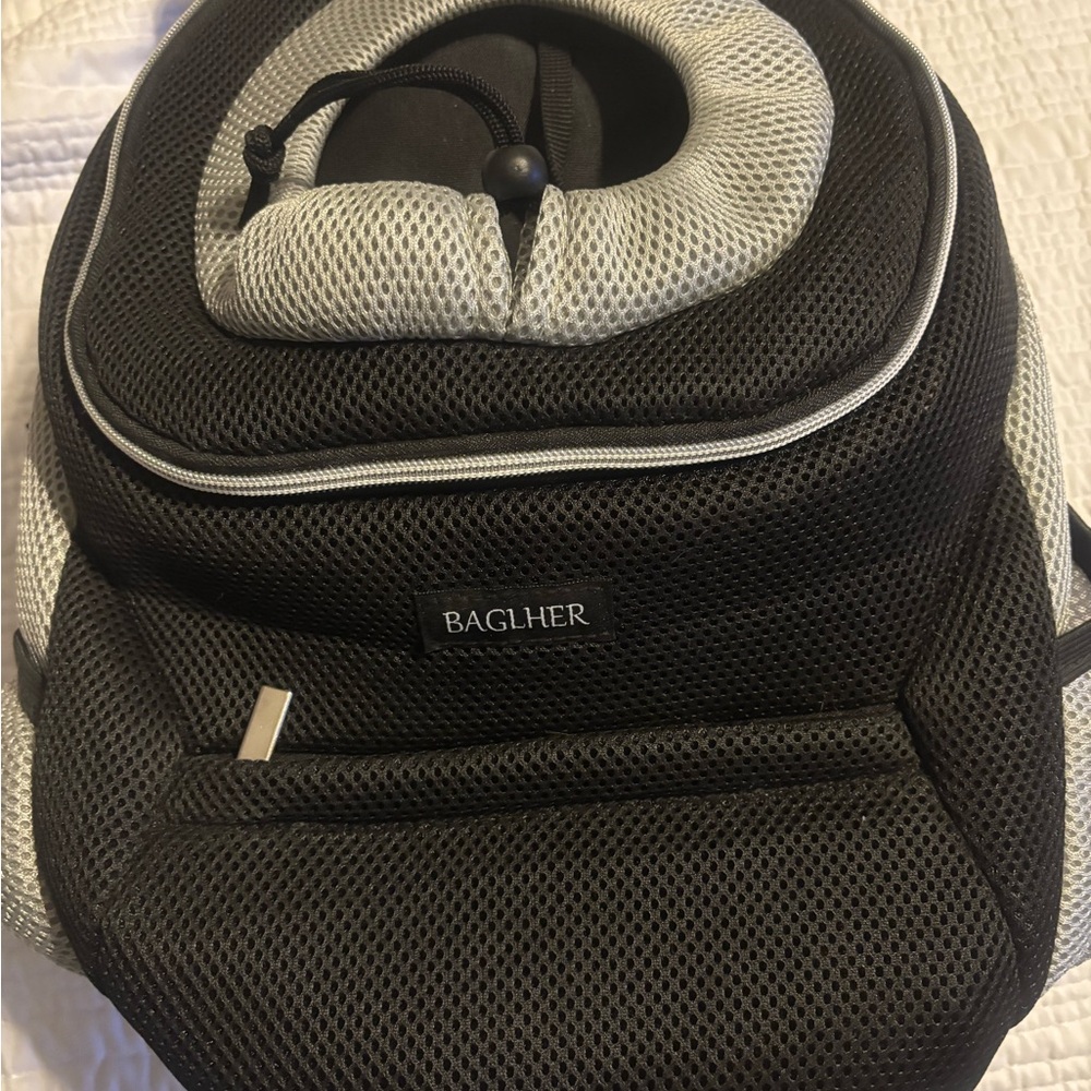 Black and Gray Pet Carrier Backpack